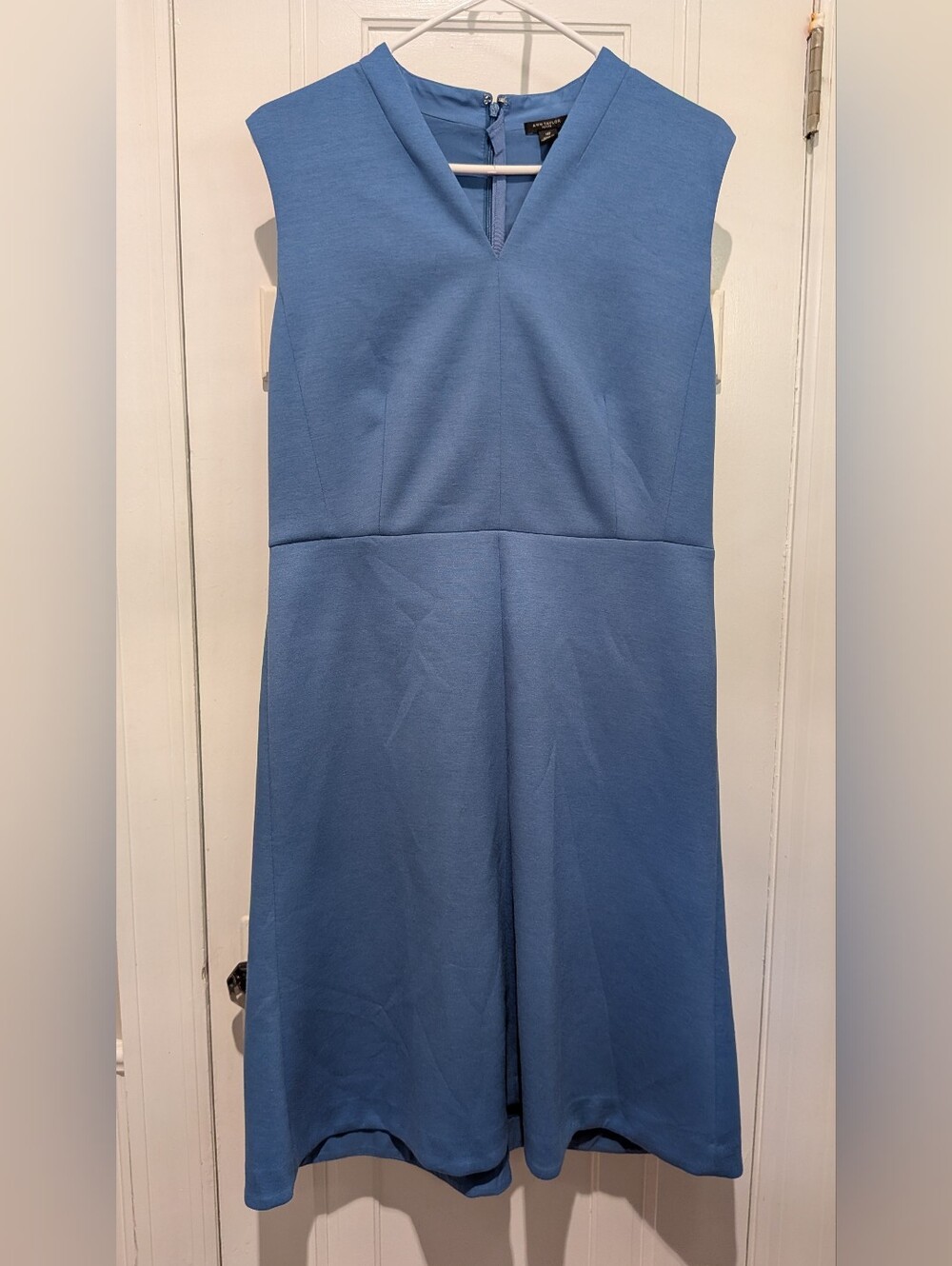 Ann Taylor Classic Powder Blue Sleeveless Midi Dress